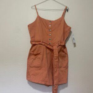 Justify Orange Romper NWT